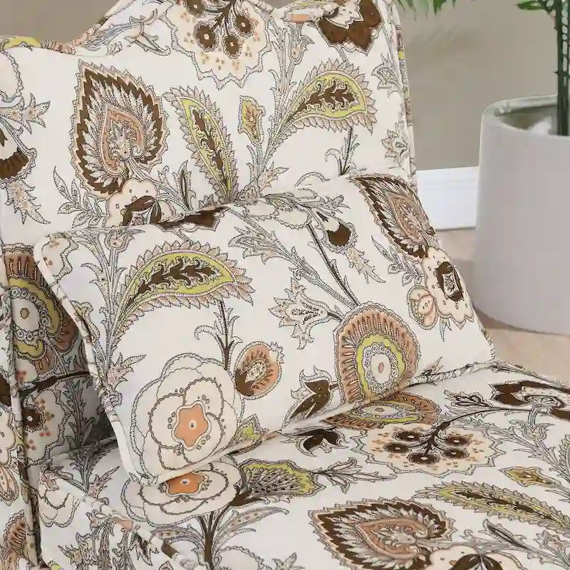 Velvet single dining chair with soft seat cushion