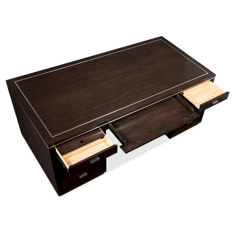 72-inch Wide Contemporary Industrial Executive Desk