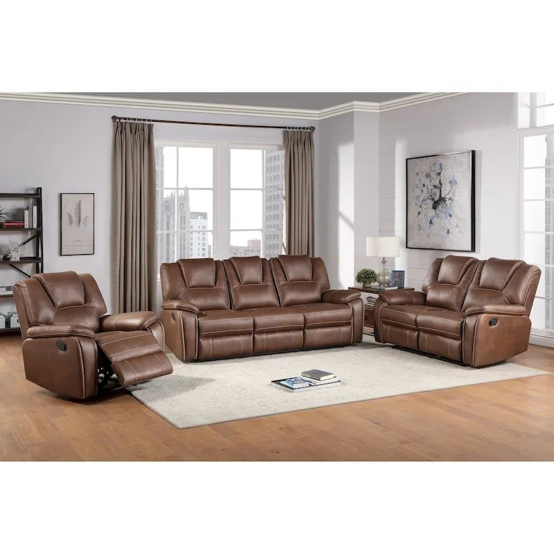 Faux Leather Reclining 3-Piece Set