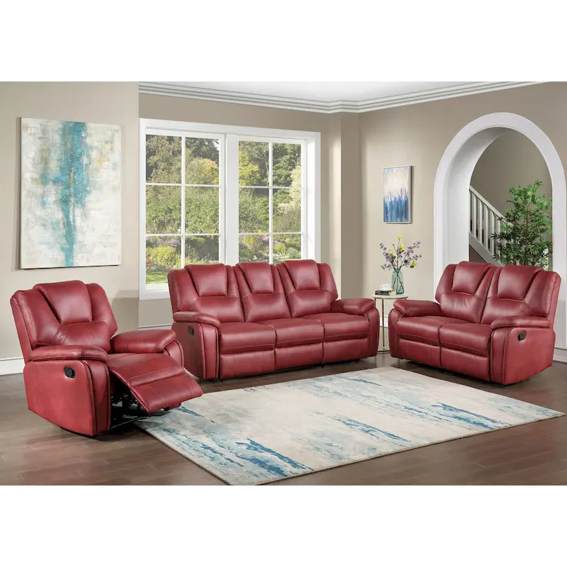 Faux Leather Reclining 3-Piece Set
