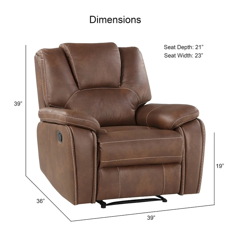 Faux Leather Reclining 3-Piece Set