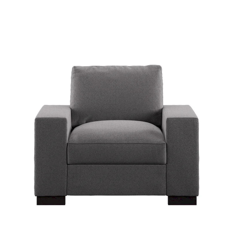 Ashton Grey Fabric Double Sided Down-Feather Filled Chair