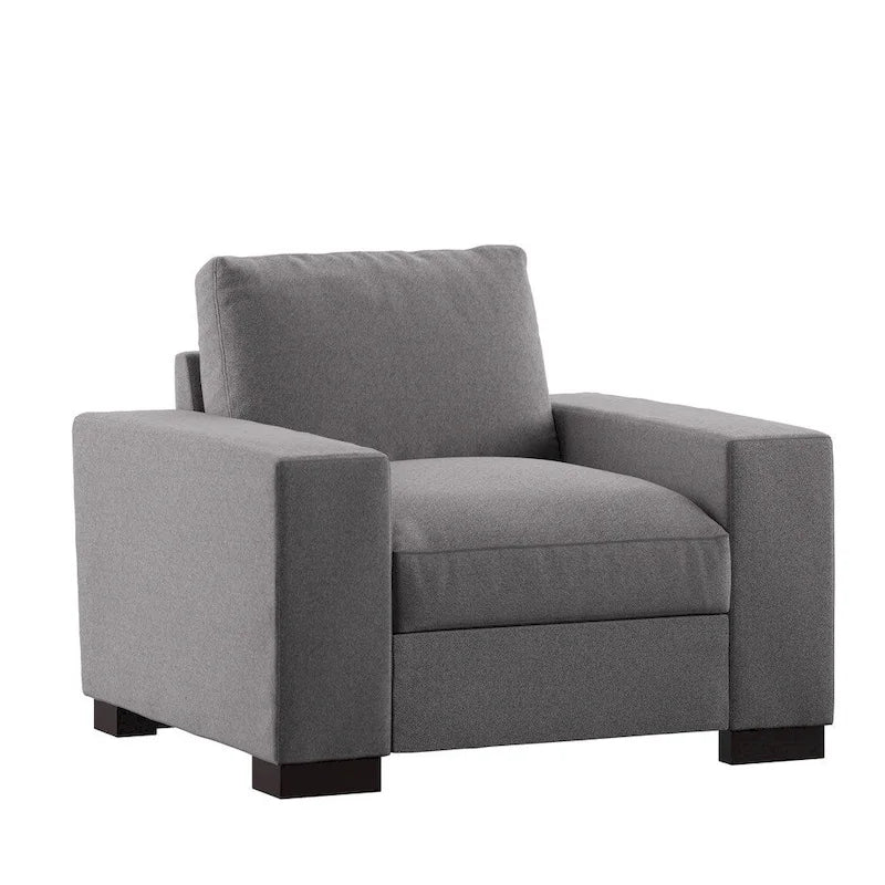 Ashton Grey Fabric Double Sided Down-Feather Filled Chair