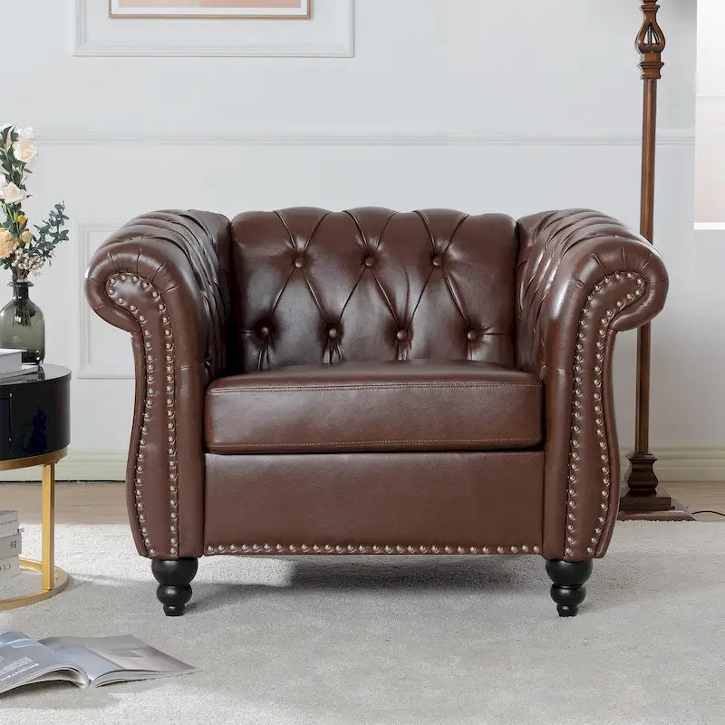 Classic Design Comfortable 1 Seater Sofa Accent Chair For Living Room