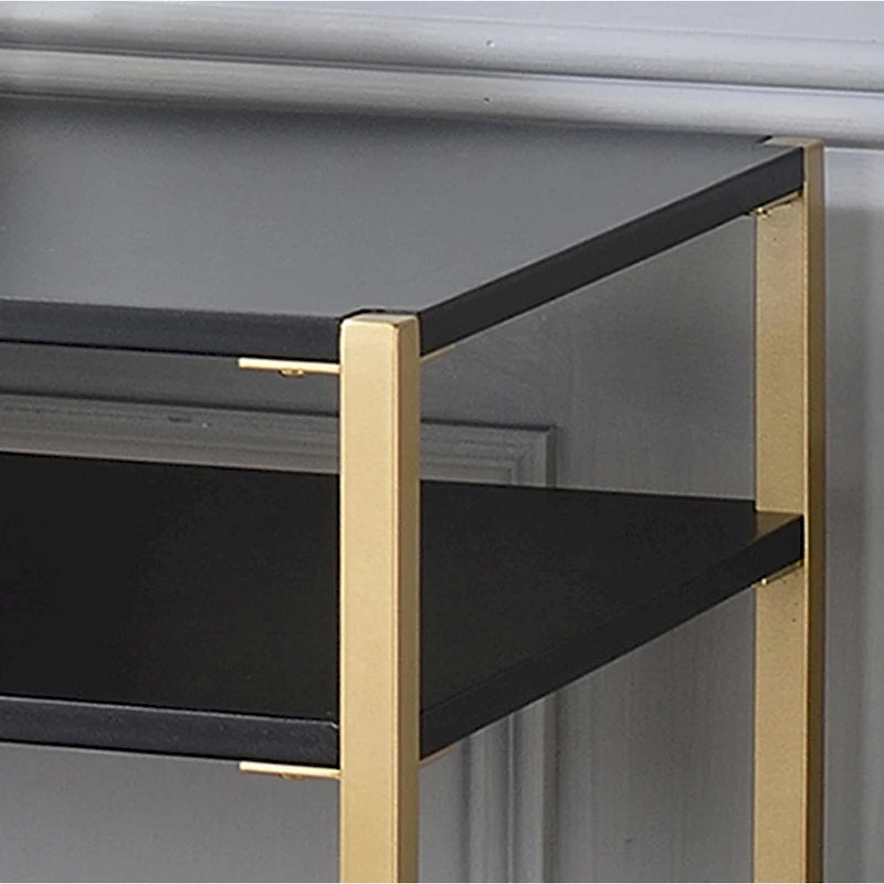 Glam 48-inch Steel 3-Shelf Console Table