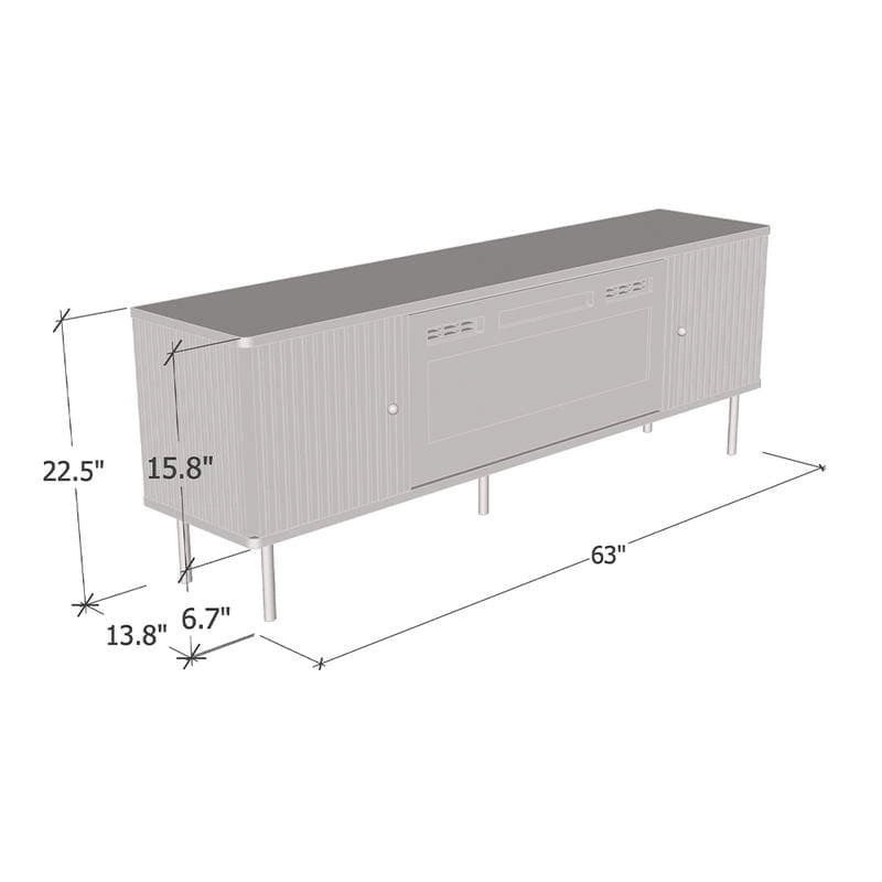WH-EF Electric Fireplace 63 TV Stand