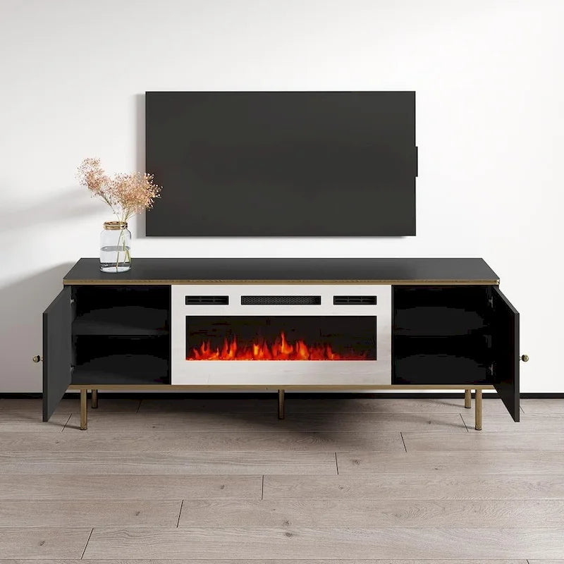 WH-EF Electric Fireplace 63 TV Stand