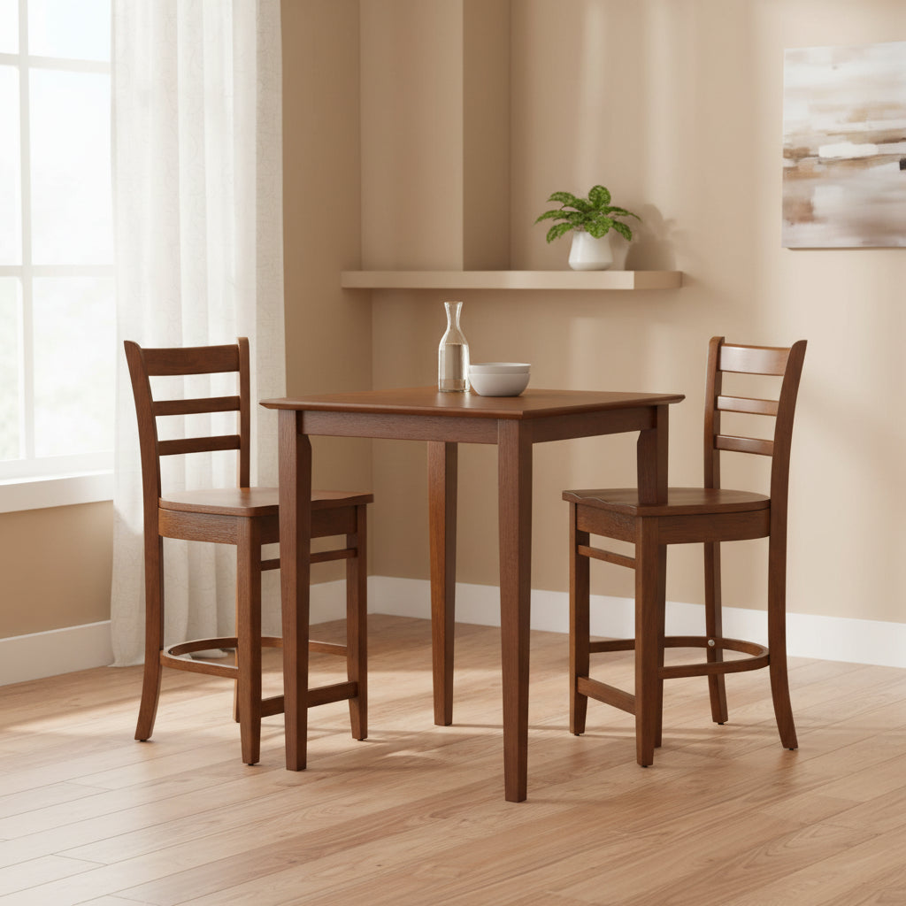30 x 30 Counter Height Table with 2 Stools - 3 Piece Set