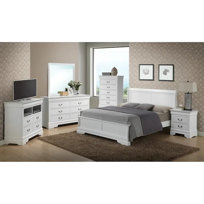 Louis Philippe Queen Panel Bed