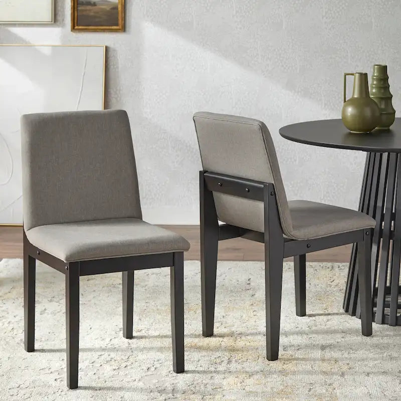 Mid-Century Modern Upholstered Dining Chair, Set of 2