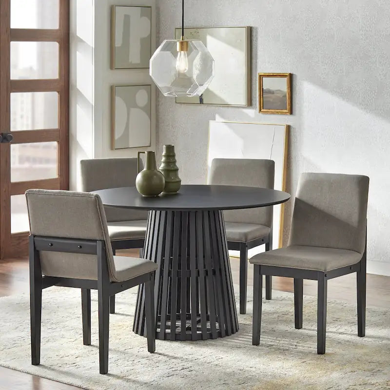 Mid-Century Modern Upholstered Dining Chair, Set of 2