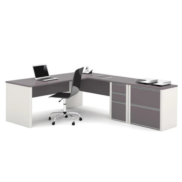 L-Shaped Workstation with Lateral File