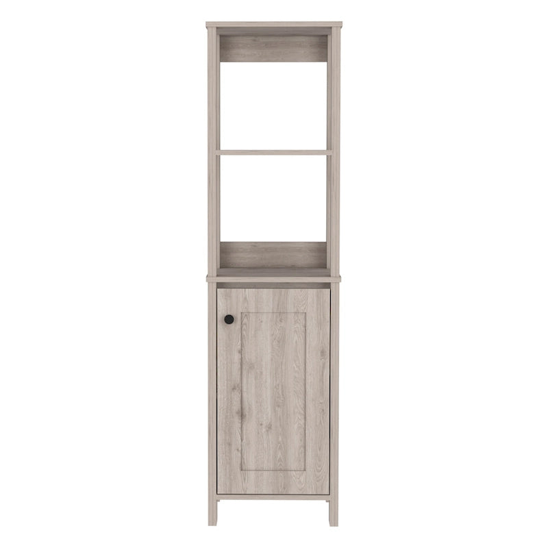 Arctic Linen Cabinet with 4 Shelves and Single Door Cabinet