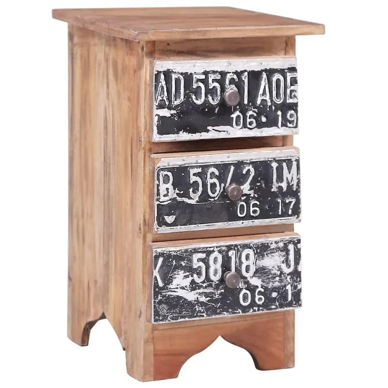 Solid Mahogany Wood Bedside Cabinet