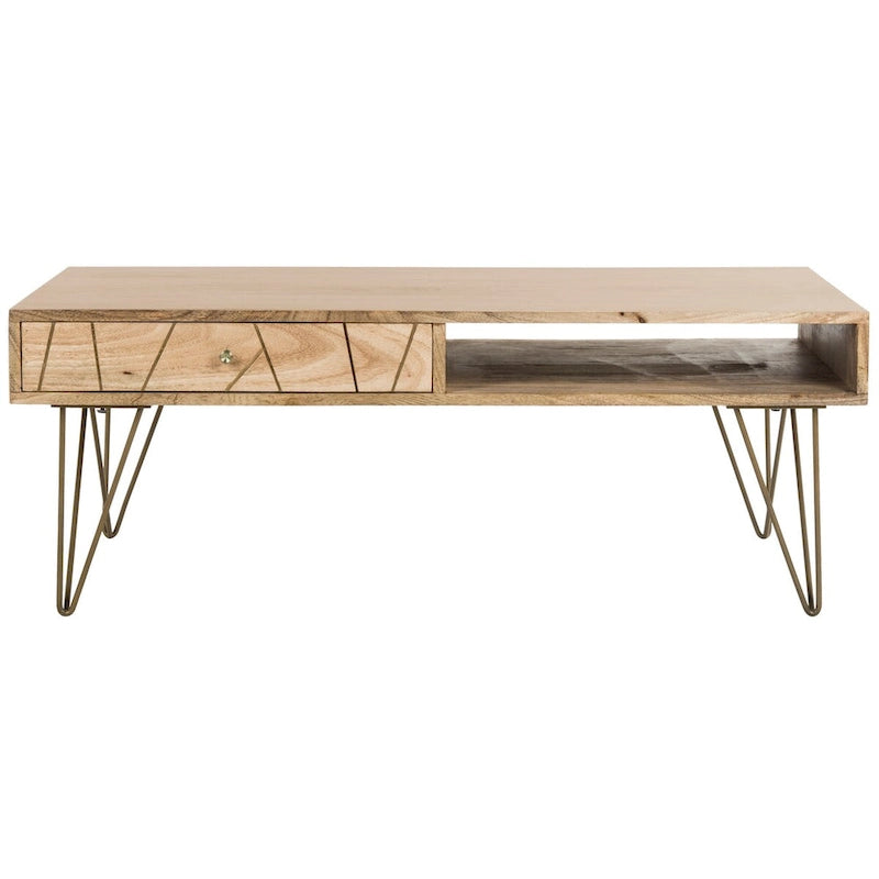 1-Drawer 1-Shelf Living Room Coffee Table - 43W x 21.6L x 16H