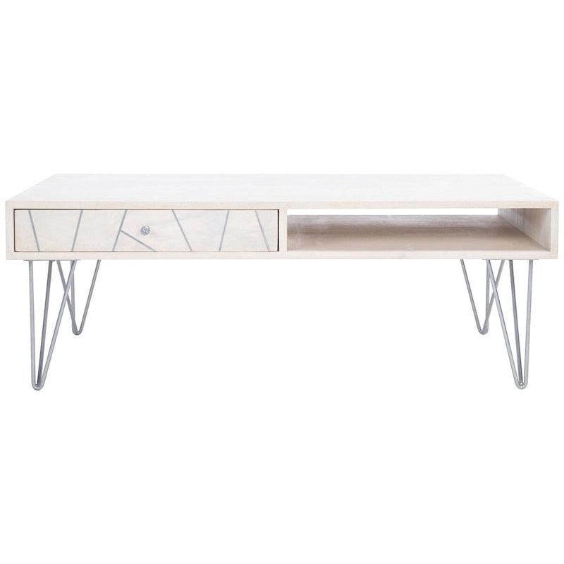 1-Drawer 1-Shelf Living Room Coffee Table - 43W x 21.6L x 16H