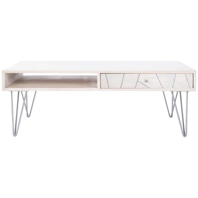 1-Drawer 1-Shelf Living Room Coffee Table - 43W x 21.6L x 16H