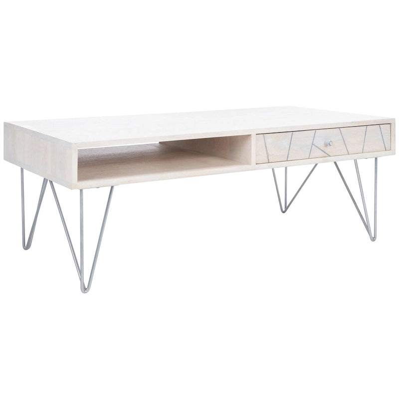 1-Drawer 1-Shelf Living Room Coffee Table - 43W x 21.6L x 16H