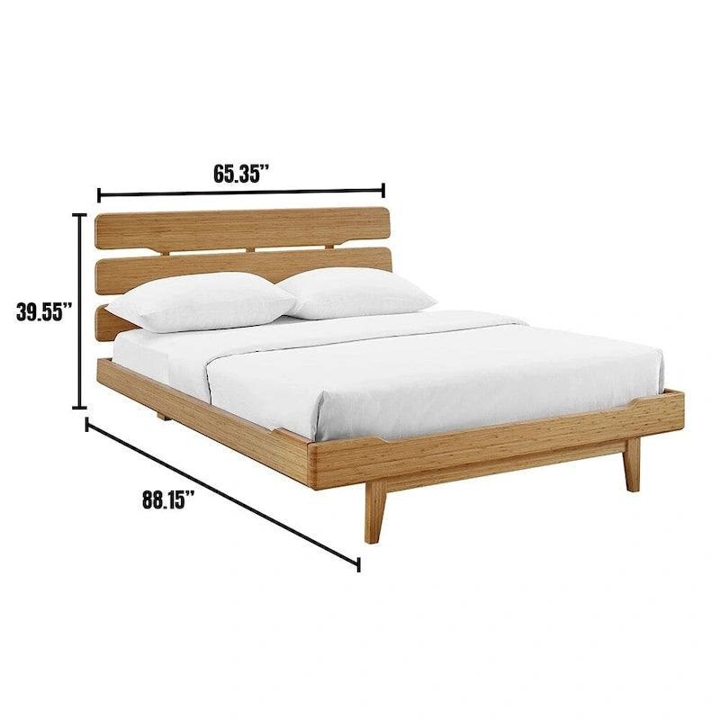 Currant Queen Platform Bed, Caramelized
