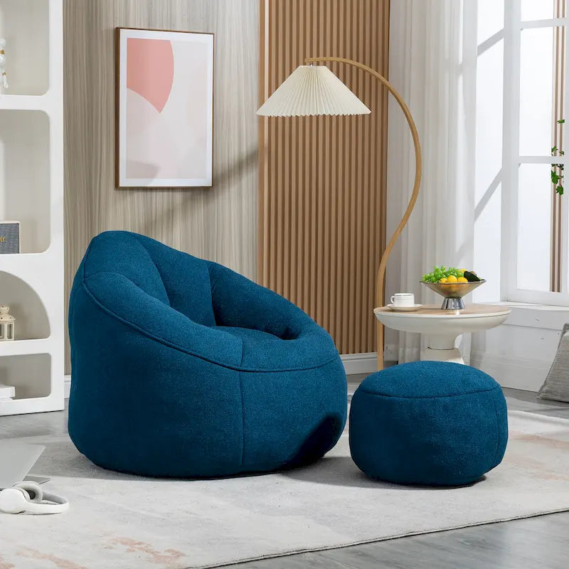Bedding Bean Bag Sofa Chair With Footrest