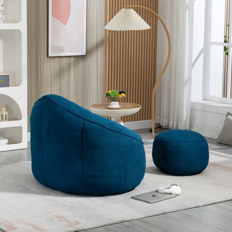 Bedding Bean Bag Sofa Chair With Footrest