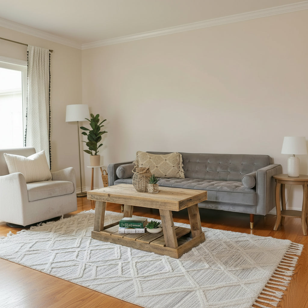 Natural A-Frame Wrap Around Coffee Table