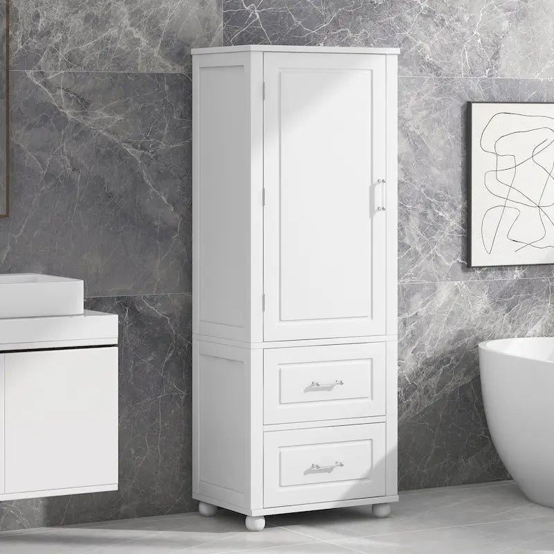 Freestanding Storage Cabinet with Two Drawers